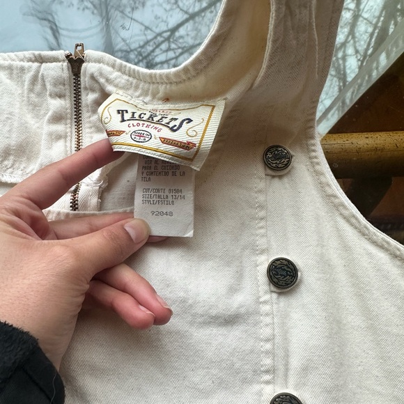 Vintage 90s canvas button down pencil dress - Picture 2 of 6